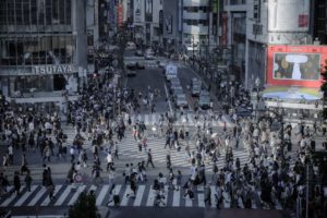 Die Alle-Gehen Kreuzung in Shibuya, CC0